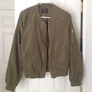 Olive Green Bomber Jacket